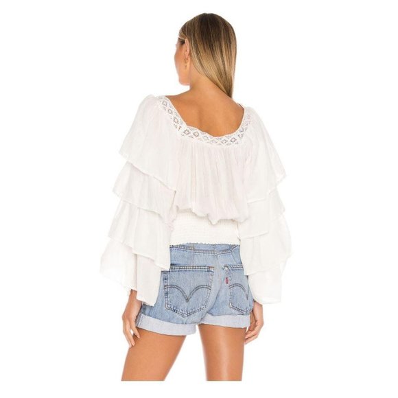 NWT JEN’S PIRATE BOOTY La Pluma Top in White, Sz S - Picture 4 of 7